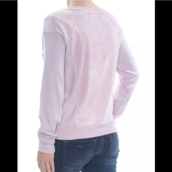 HIPPIE ROSE New Purple Velvet Raglan Sweater M - Picture 2 of 5